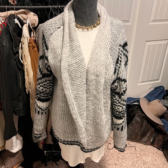 🔴Native American printed shawl sweater cardigan - Picture 4 of 6